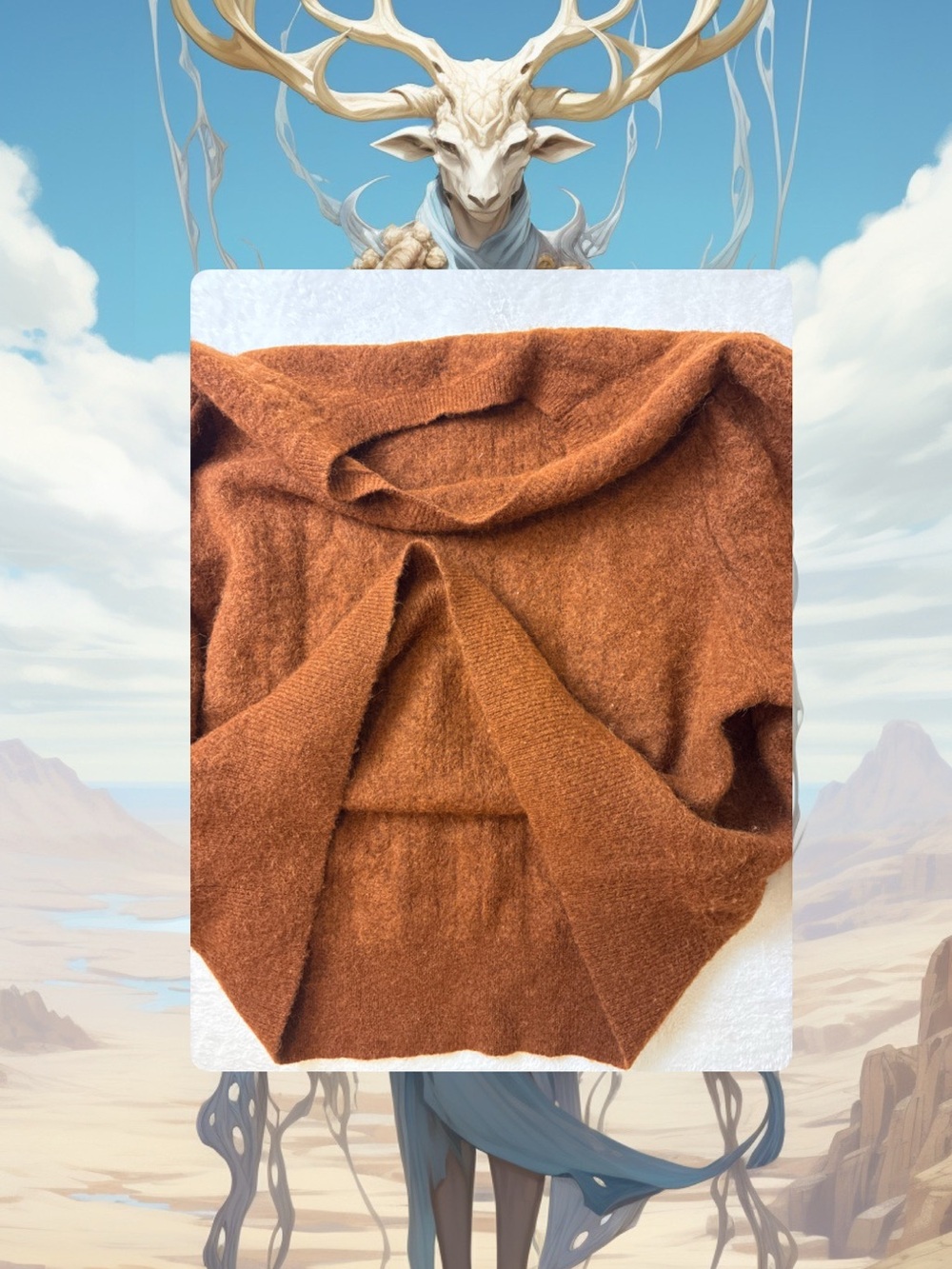 Rust Brown Women’s Cozy Knit Wool Sweater